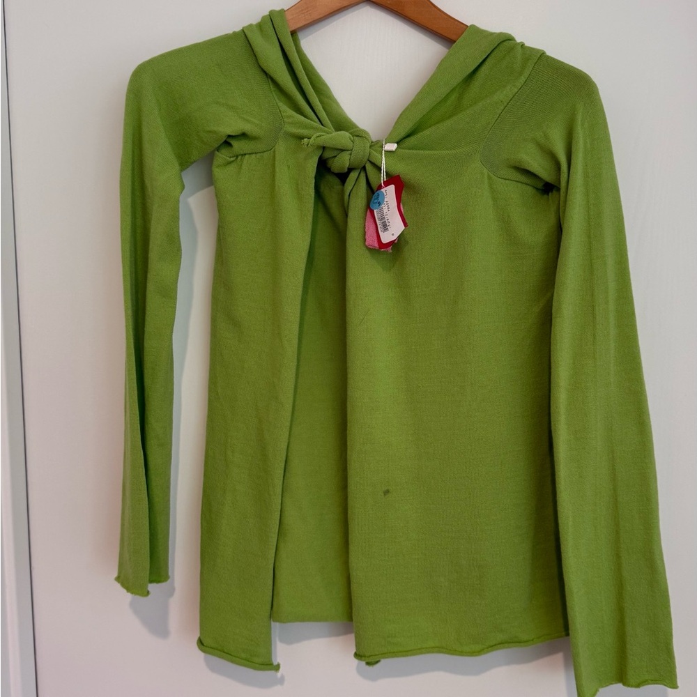 Twin-Set Lime Green Knot-Front Cardigan